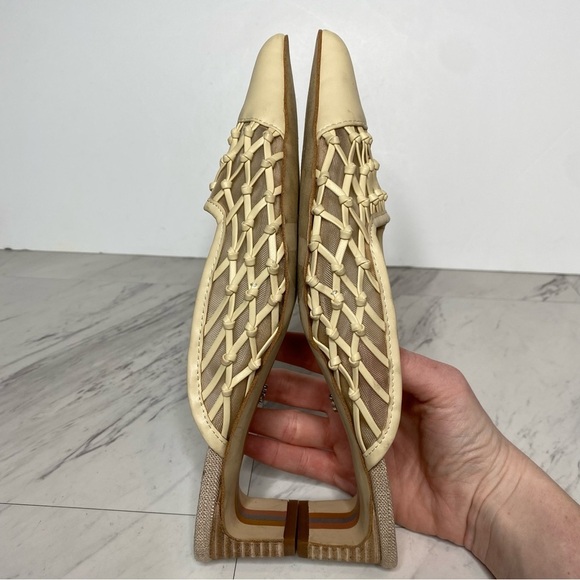 Sam Edelman Synder Eggshell Faux Leather Pointy Toe Mule 6 1/2 M - Picture 6 of 14